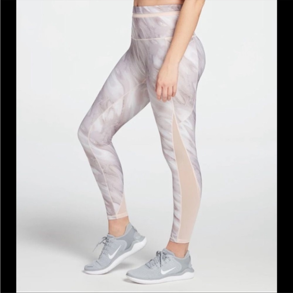 CALIA by Carrie Underwood Women's Energize Mesh Inset Printed 7/8 Leggings